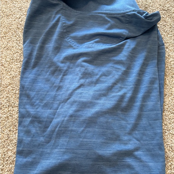 Greg Norman Collection Men's Blue Polo Shirt with Embroidered Shark - Picture 6 of 6